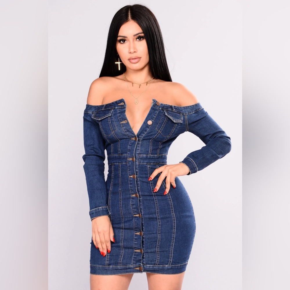 Start your engines denim dress